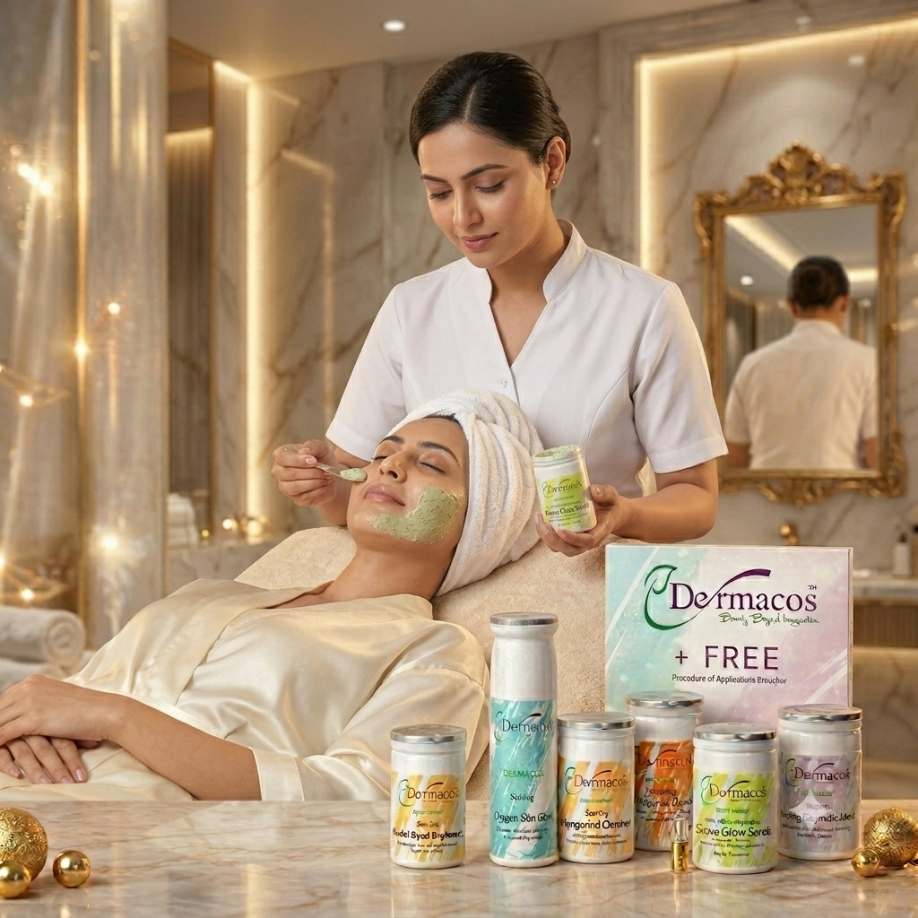 Dermacos Professional Facial Kit Combo (7-in-1 Glow Pack) – For Radiant, Smooth & Glowing Skin