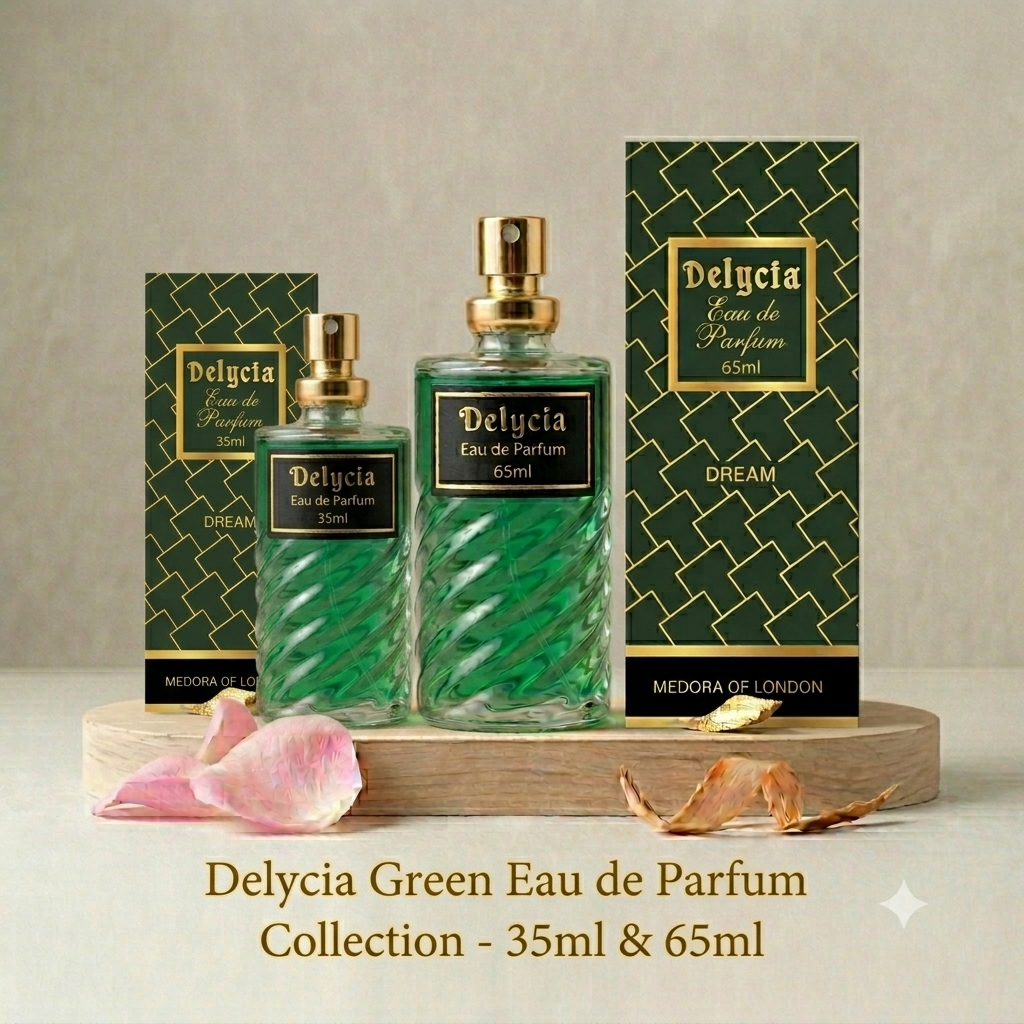 Delycia Eau De Parfum Premium Collection for Men & Women - Pink & Green (35ml & 65ml)