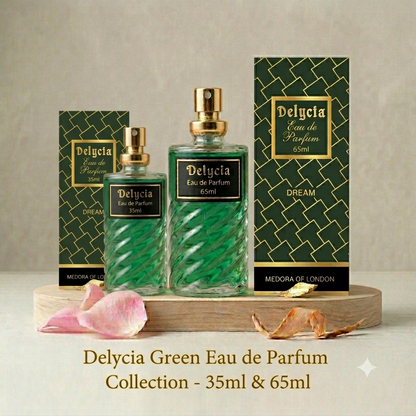 Delycia Eau De Parfum Premium Collection for Men & Women - Pink & Green (35ml & 65ml)
