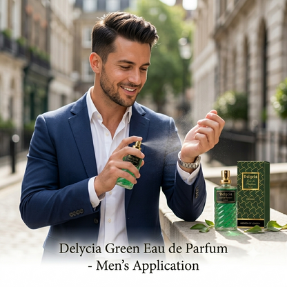 Delycia Eau De Parfum Premium Collection for Men & Women - Pink & Green (35ml & 65ml)