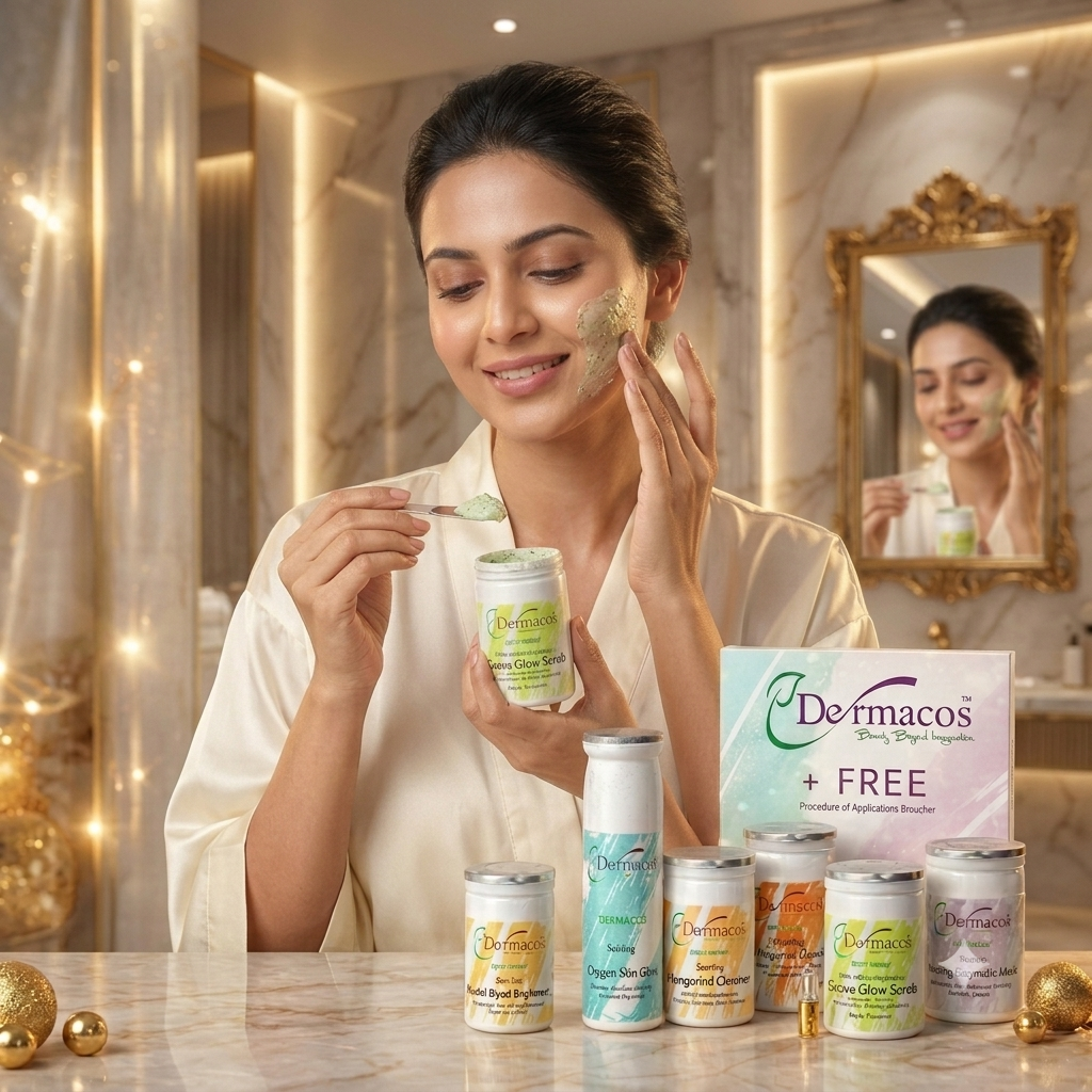 Dermacos Professional Facial Kit Combo (7-in-1 Glow Pack) – For Radiant, Smooth & Glowing Skin