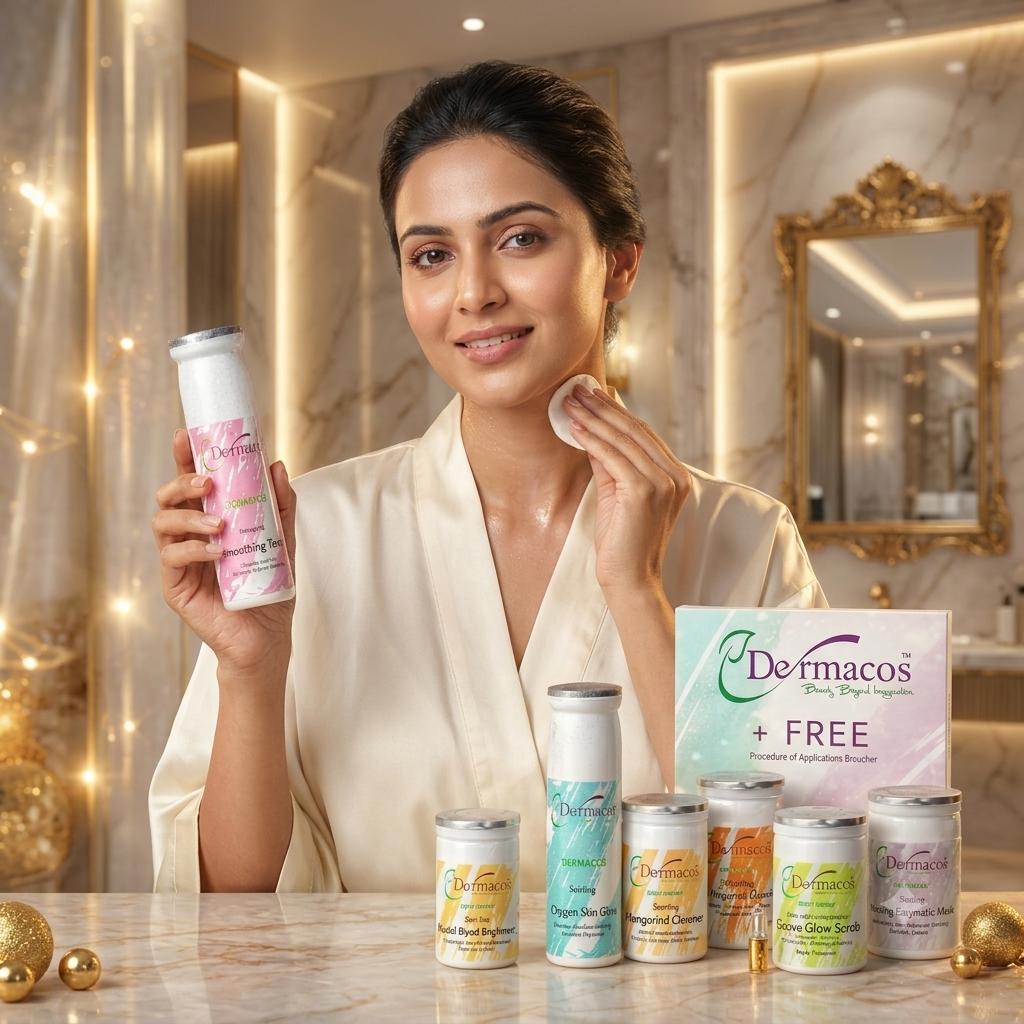 Dermacos Professional Facial Kit Combo (7-in-1 Glow Pack) – For Radiant, Smooth & Glowing Skin